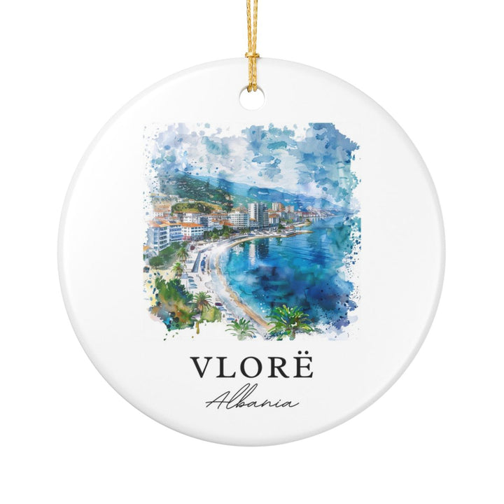 Vlore Albania Ornament: Unique Vlore Albania Souvenir, Vlore Albania Xmas Decor, and Authentic Vlore Albania Gift