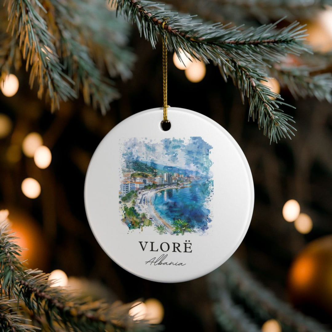 Vlore Albania Ornament: Unique Vlore Albania Souvenir, Vlore Albania Xmas Decor, and Authentic Vlore Albania Gift