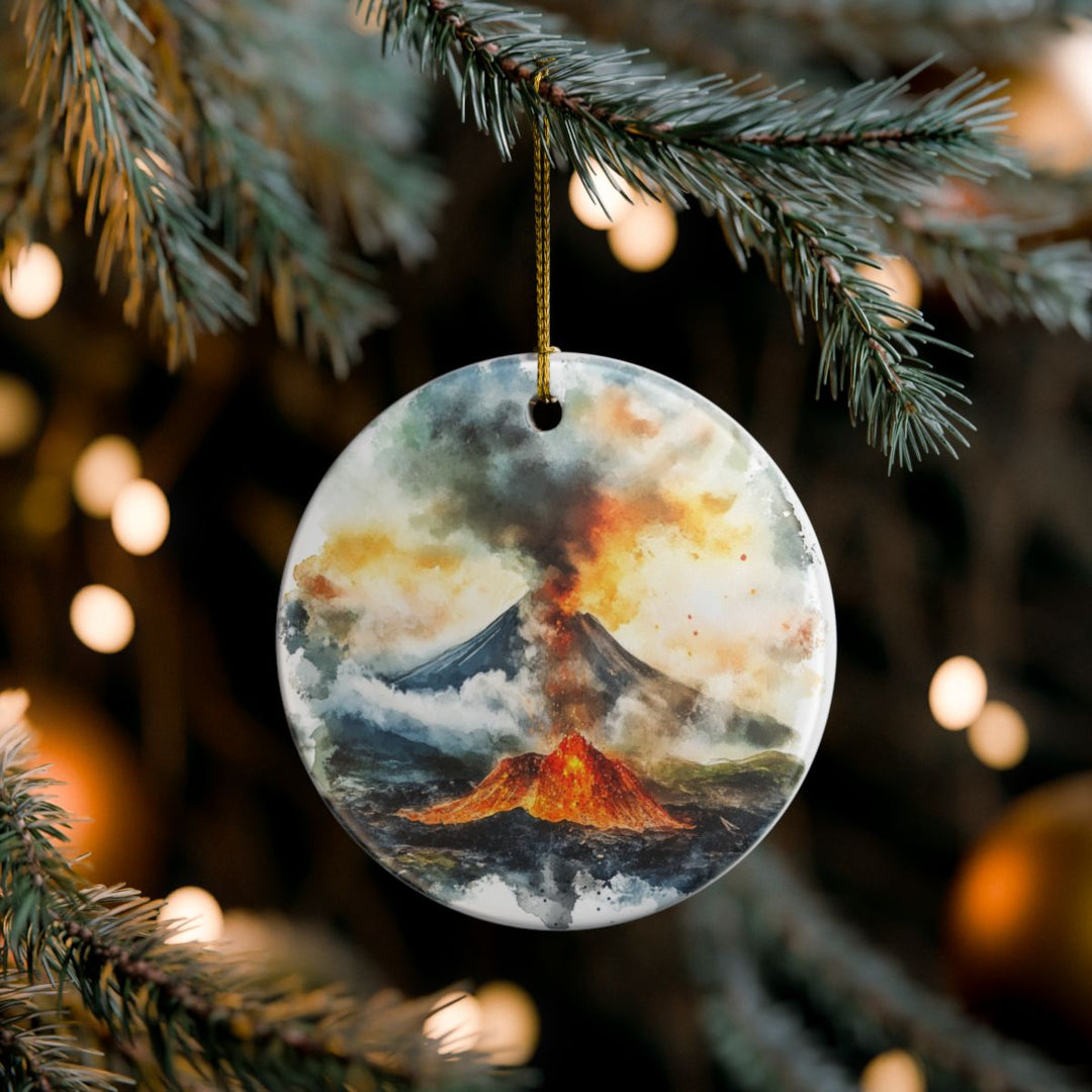 Volcano Village Hawaii USA Ornament: Unique Volcano Village Souvenir, Volcano Village Hawaii Xmas Decor, and Authentic Volcano Village Gift