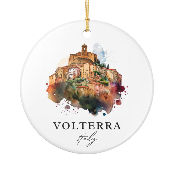 Volterra Italy Ornament: Unique Volterra Souvenir, Volterra Italy Xmas Decor, and Authentic Volterra Gift
