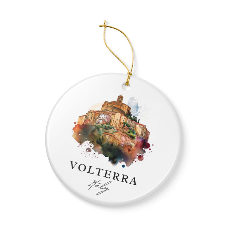 Volterra Italy Ornament: Unique Volterra Souvenir, Volterra Italy Xmas Decor, and Authentic Volterra Gift