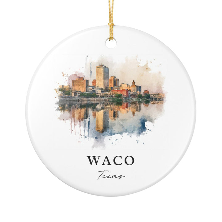 Waco Texas Ornament: Unique Waco Souvenir, Waco Texas Xmas Decor, and Authentic Waco Gift