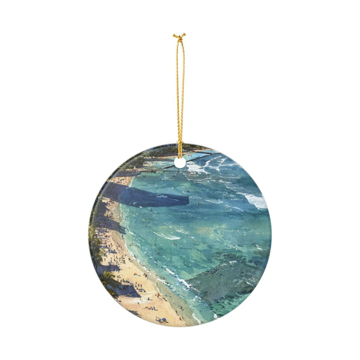 Waikiki Hawaii Ornament: Unique Waikiki Souvenir, Waikiki Hawaii Xmas Decor, and Authentic Waikiki Gift