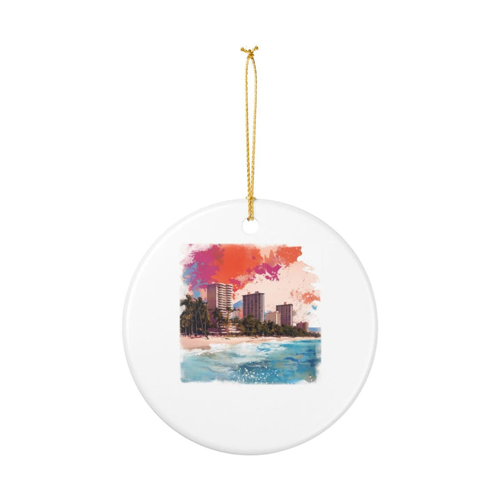Waikiki Hawaii Ornament: Unique Waikiki Souvenir, Waikiki Hawaii Xmas Decor, and Authentic Waikiki Gift