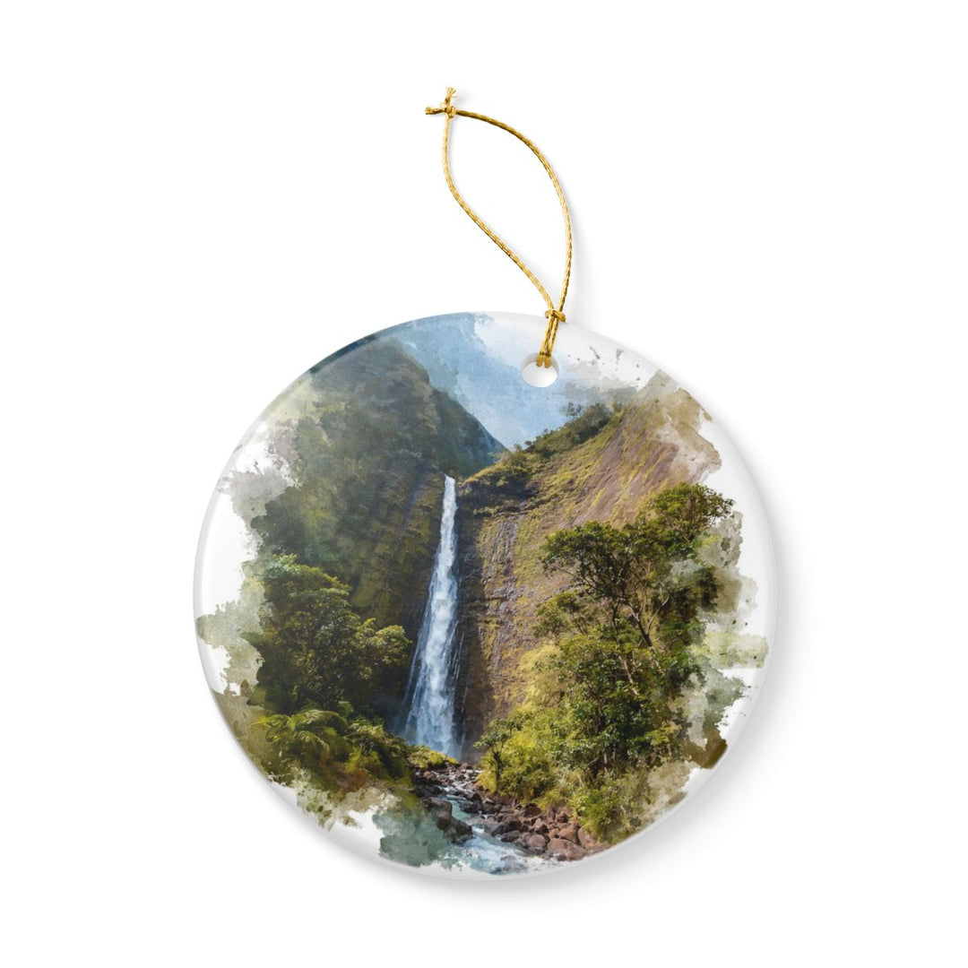 Waimoku Falls Hawaii Ornament: Unique Waimoku Falls Souvenir, Waimoku Falls Hawaii Xmas Decor, and Authentic Waimoku Falls Gift