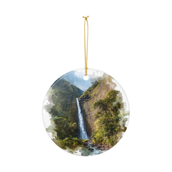 Waimoku Falls Hawaii Ornament: Unique Waimoku Falls Souvenir, Waimoku Falls Hawaii Xmas Decor, and Authentic Waimoku Falls Gift