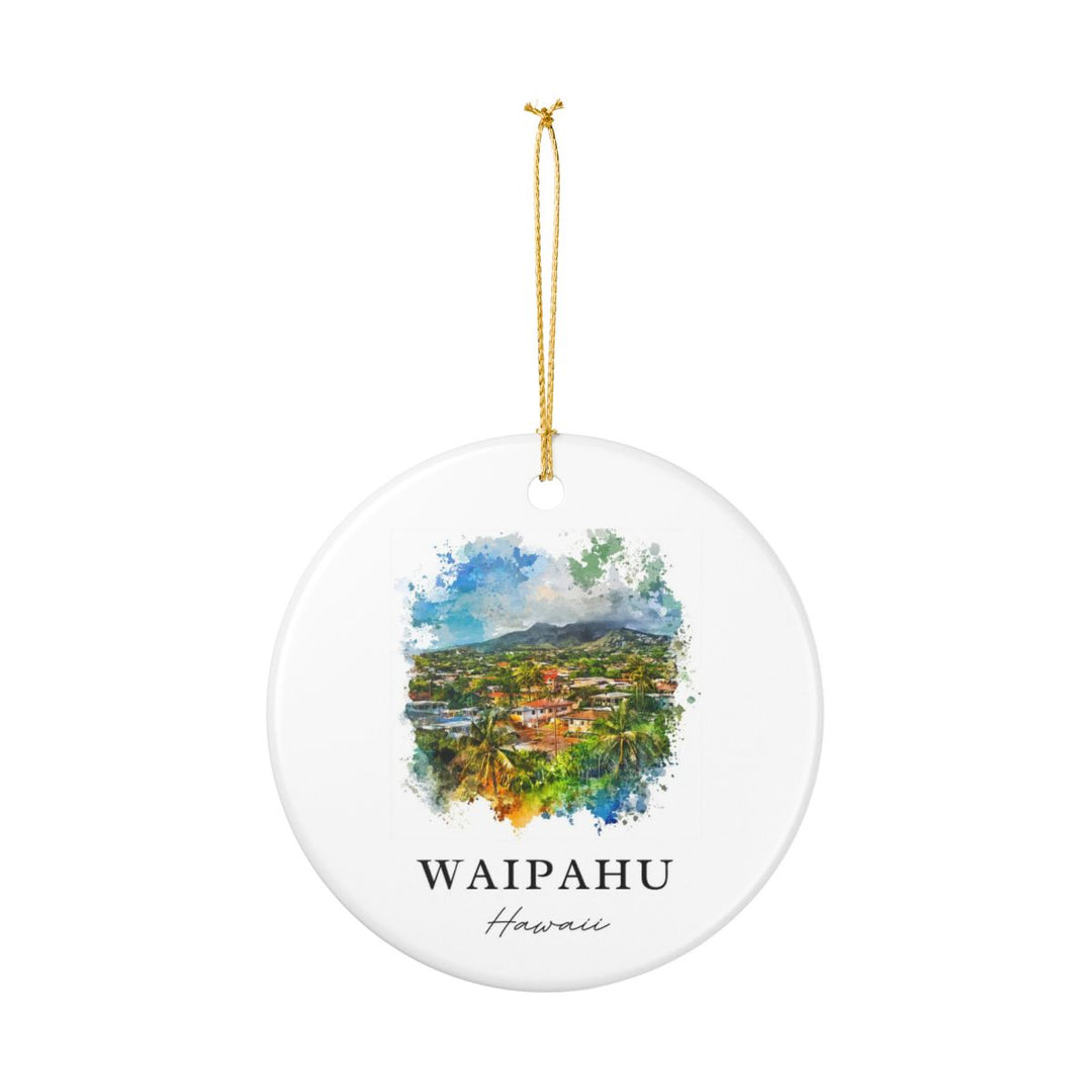 Waipahu Ornament: Unique Waipahu Souvenir, Waipahu Xmas Decor, and Authentic Waipahu Gift