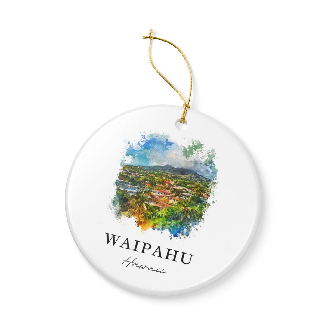 Waipahu Ornament: Unique Waipahu Souvenir, Waipahu Xmas Decor, and Authentic Waipahu Gift