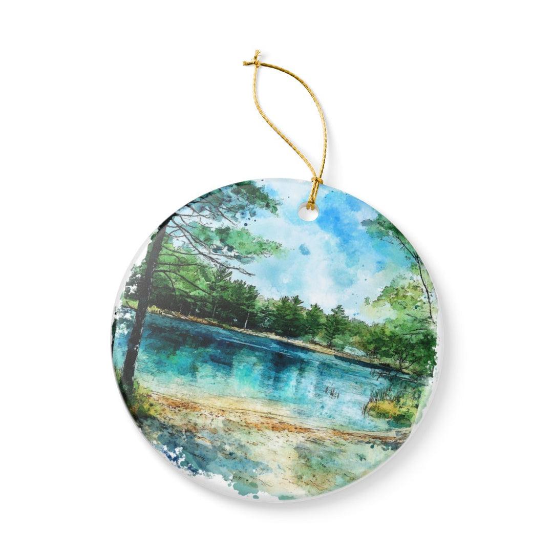 Walden Pond Massachusetts Massachusetts Ornament: Unique Walden Pond Souvenir, Walden Pond Massachusetts Xmas Decor, and Authentic Walden Pond Gift