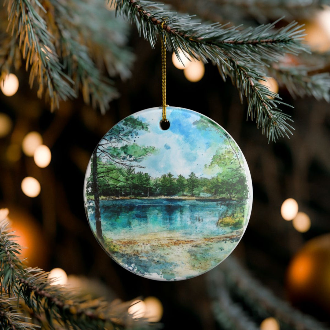 Walden Pond Massachusetts Massachusetts Ornament: Unique Walden Pond Souvenir, Walden Pond Massachusetts Xmas Decor, and Authentic Walden Pond Gift