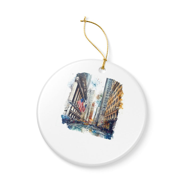 Wall Street New York Ornament: Unique Wall Street Souvenir, Wall Street New York Xmas Decor, and Authentic Wall Street Gift
