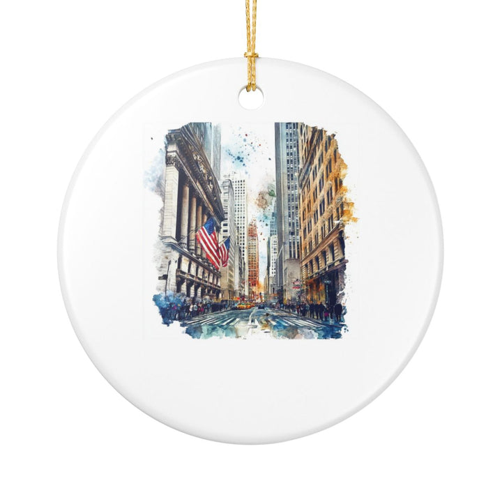 Wall Street New York Ornament: Unique Wall Street Souvenir, Wall Street New York Xmas Decor, and Authentic Wall Street Gift