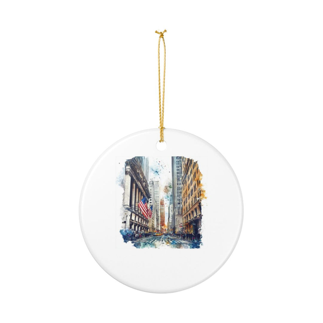 Wall Street New York Ornament: Unique Wall Street Souvenir, Wall Street New York Xmas Decor, and Authentic Wall Street Gift