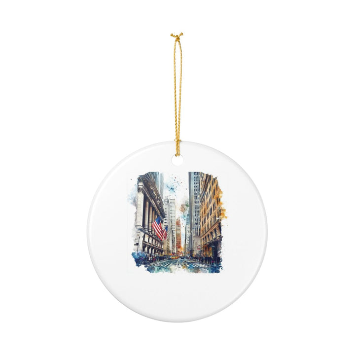Wall Street New York Ornament: Unique Wall Street Souvenir, Wall Street New York Xmas Decor, and Authentic Wall Street Gift