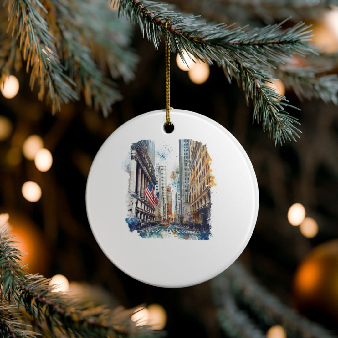 Wall Street New York Ornament: Unique Wall Street Souvenir, Wall Street New York Xmas Decor, and Authentic Wall Street Gift