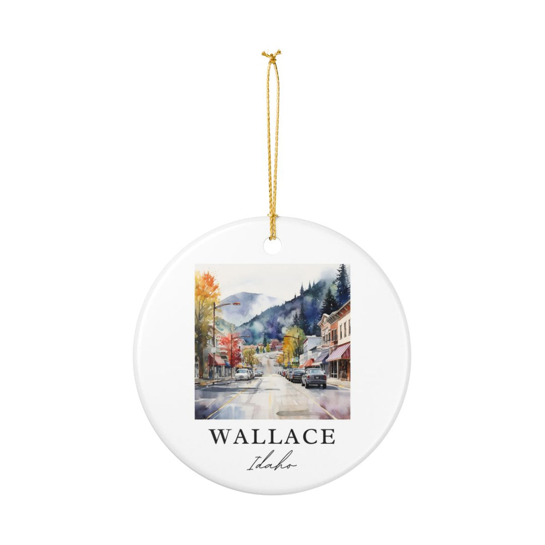 Wallace Idaho Ornament: Unique Wallace Souvenir, Wallace Idaho Xmas Decor, and Authentic Wallace Gift