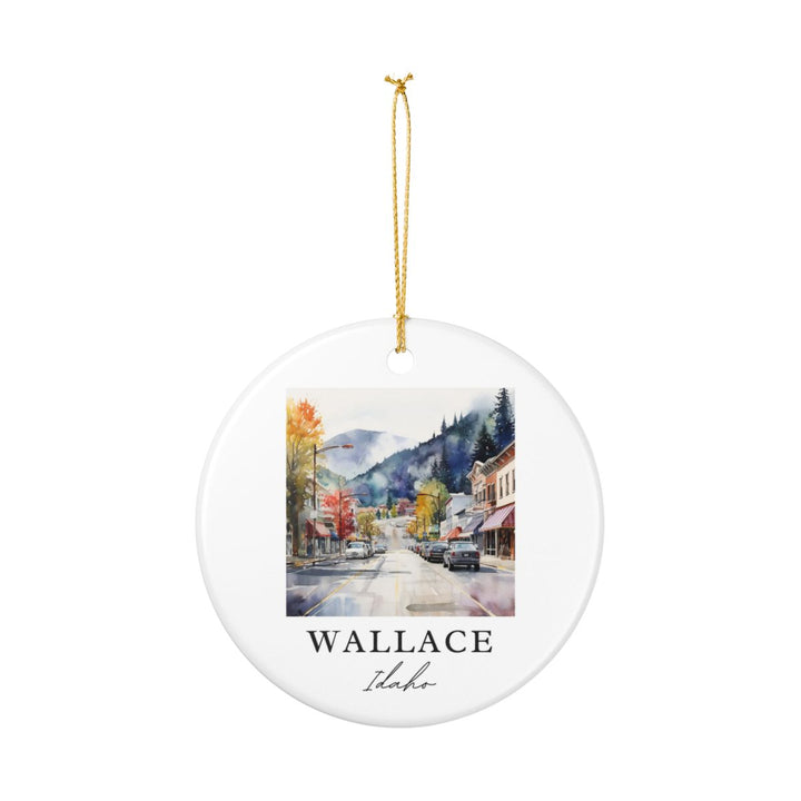 Wallace Idaho Ornament: Unique Wallace Souvenir, Wallace Idaho Xmas Decor, and Authentic Wallace Gift