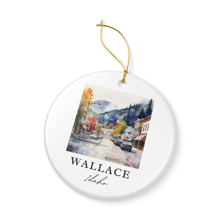 Wallace Idaho Ornament: Unique Wallace Souvenir, Wallace Idaho Xmas Decor, and Authentic Wallace Gift