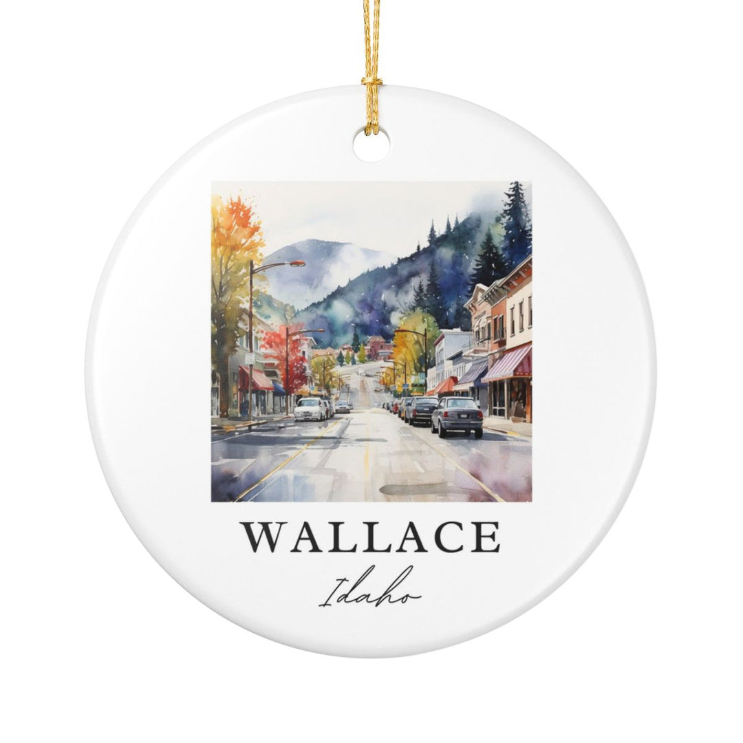 Wallace Idaho Ornament: Unique Wallace Souvenir, Wallace Idaho Xmas Decor, and Authentic Wallace Gift