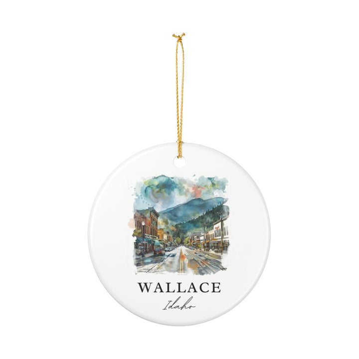 Wallace Idaho Ornament: Unique Wallace Souvenir, Wallace Idaho Xmas Decor, and Authentic Wallace Gift