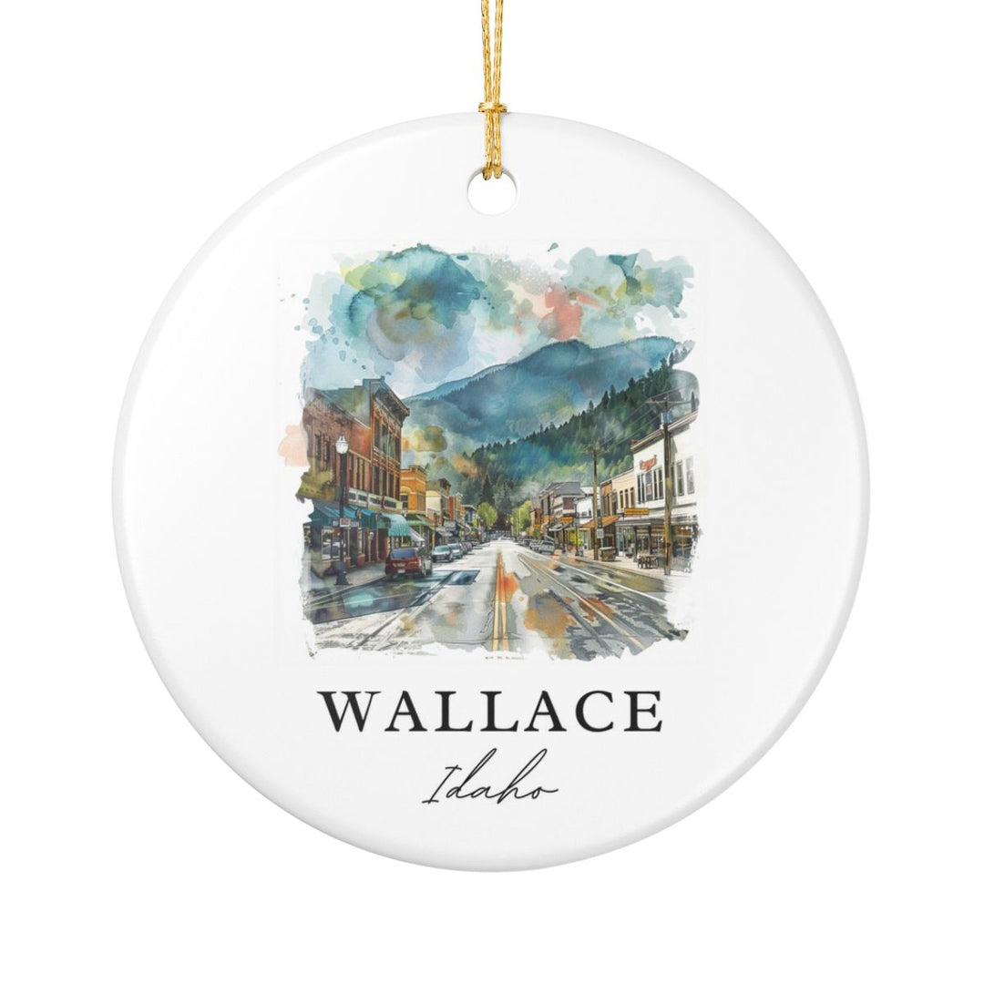 Wallace Idaho Ornament: Unique Wallace Souvenir, Wallace Idaho Xmas Decor, and Authentic Wallace Gift