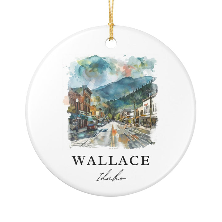 Wallace Idaho Ornament: Unique Wallace Souvenir, Wallace Idaho Xmas Decor, and Authentic Wallace Gift