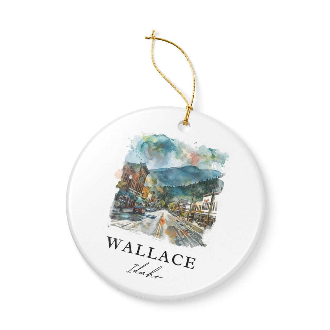 Wallace Idaho Ornament: Unique Wallace Souvenir, Wallace Idaho Xmas Decor, and Authentic Wallace Gift