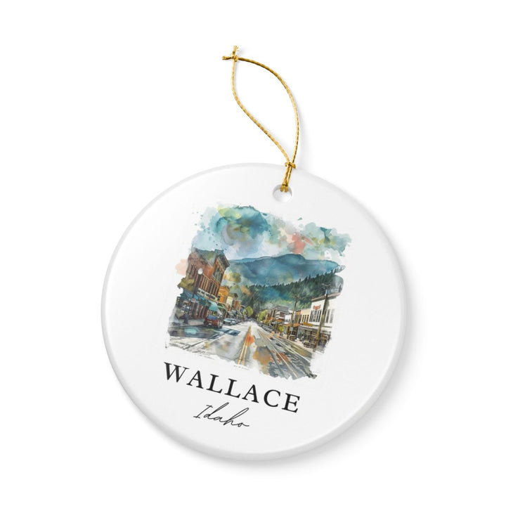 Wallace Idaho Ornament: Unique Wallace Souvenir, Wallace Idaho Xmas Decor, and Authentic Wallace Gift