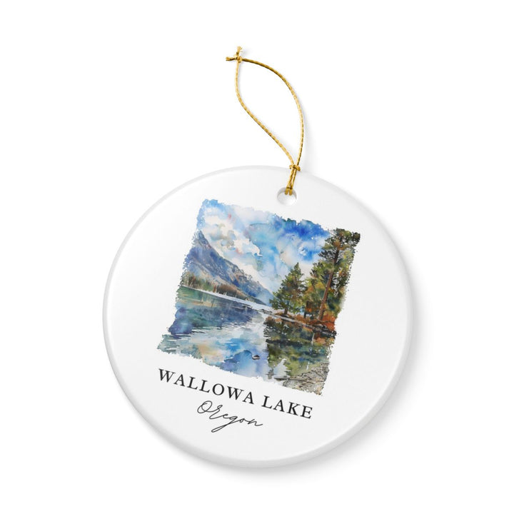 Wallowa Lake Oregon Ornament: Unique Wallowa Lake Souvenir, Wallowa Lake Oregon Xmas Decor, and Authentic Wallowa Lake Gift