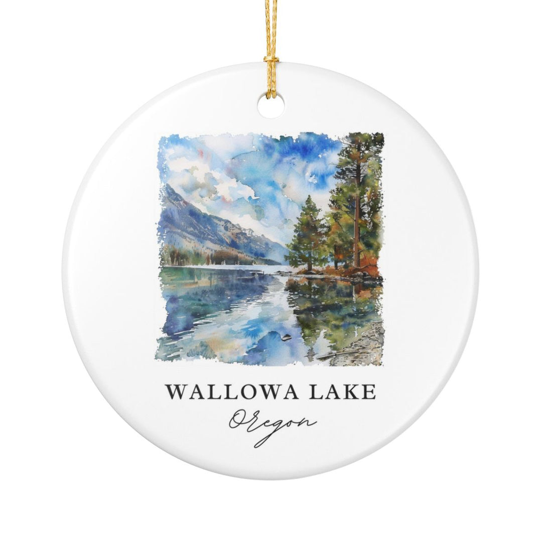 Wallowa Lake Oregon Ornament: Unique Wallowa Lake Souvenir, Wallowa Lake Oregon Xmas Decor, and Authentic Wallowa Lake Gift