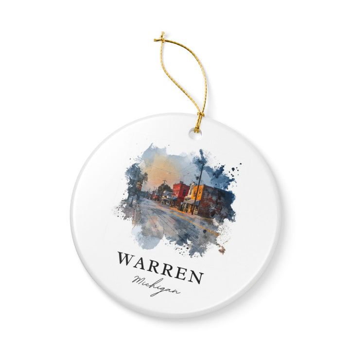 Warren Michigan A Ornament: Unique Warren Michigan A Souvenir, Warren Michigan A Xmas Decor, and Authentic Warren Michigan A Gift