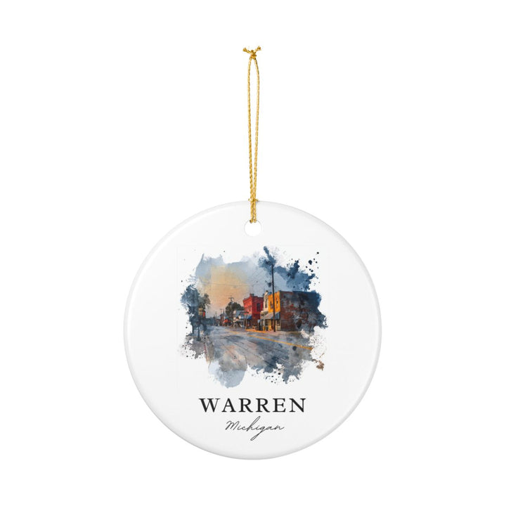 Warren Michigan A Ornament: Unique Warren Michigan A Souvenir, Warren Michigan A Xmas Decor, and Authentic Warren Michigan A Gift