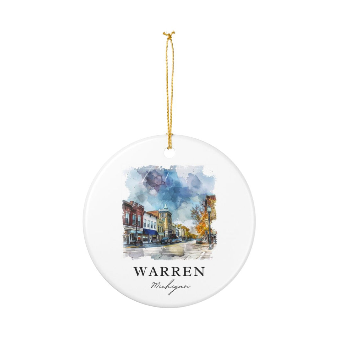 Warren Michigan Ornament: Unique Warren Souvenir, Warren Michigan Xmas Decor, and Authentic Warren Gift