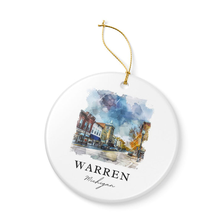 Warren Michigan Ornament: Unique Warren Souvenir, Warren Michigan Xmas Decor, and Authentic Warren Gift