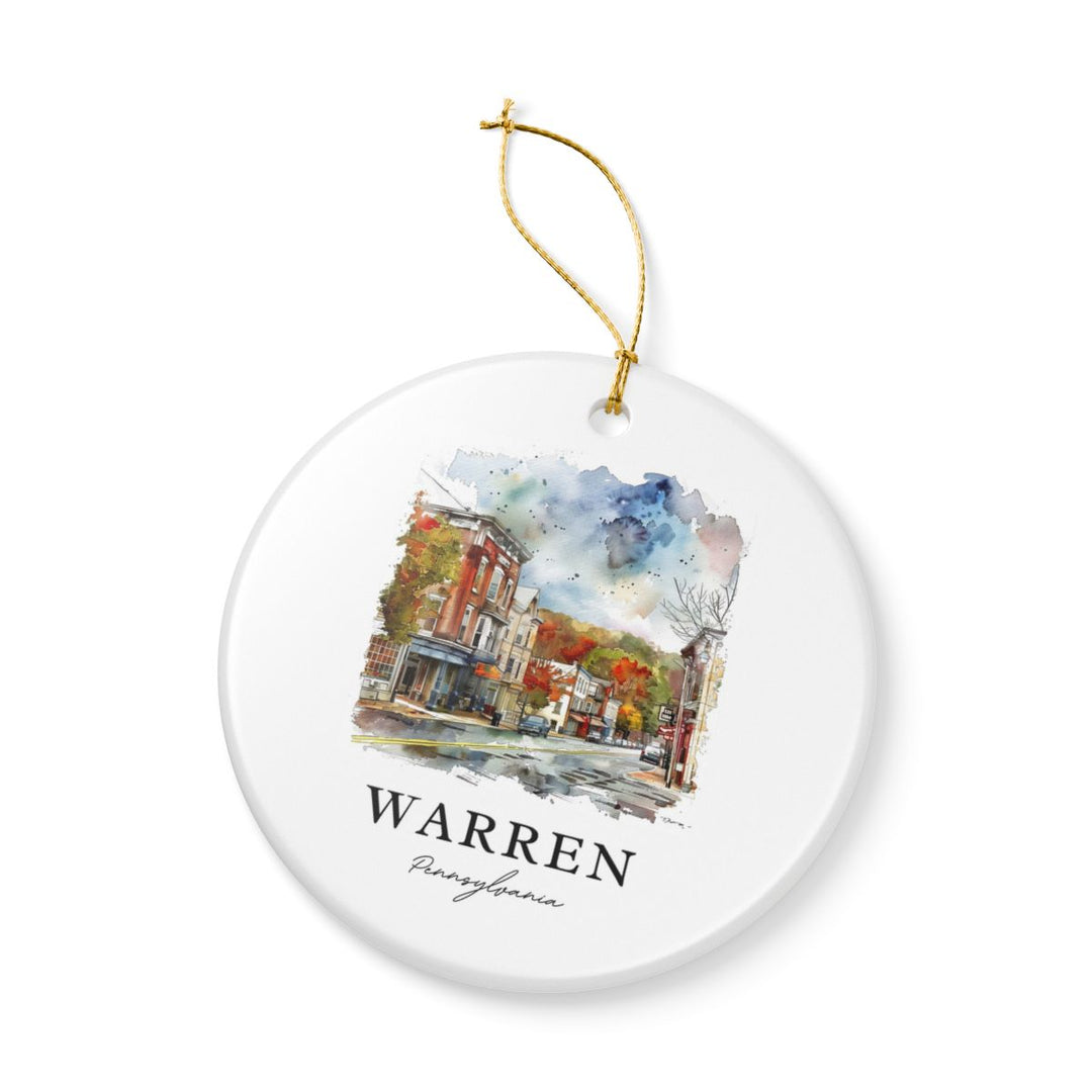 Warren Pennsylvania Ornament: Unique Warren Pennsylvania Souvenir, Warren Pennsylvania Xmas Decor, and Authentic Warren Pennsylvania Gift