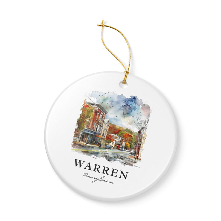 Warren Pennsylvania Ornament: Unique Warren Pennsylvania Souvenir, Warren Pennsylvania Xmas Decor, and Authentic Warren Pennsylvania Gift