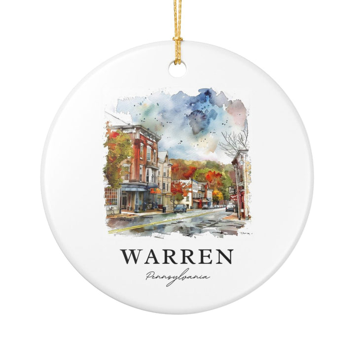 Warren Pennsylvania Ornament: Unique Warren Pennsylvania Souvenir, Warren Pennsylvania Xmas Decor, and Authentic Warren Pennsylvania Gift