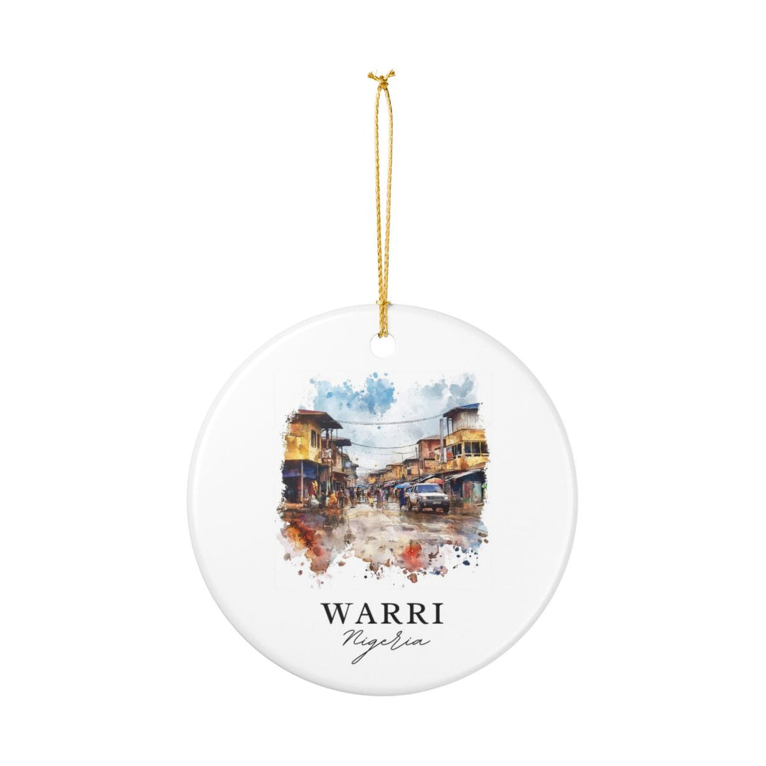 Warri Nigeria Ornament: Unique Warri Souvenir, Warri Nigeria Xmas Decor, and Authentic Warri Gift