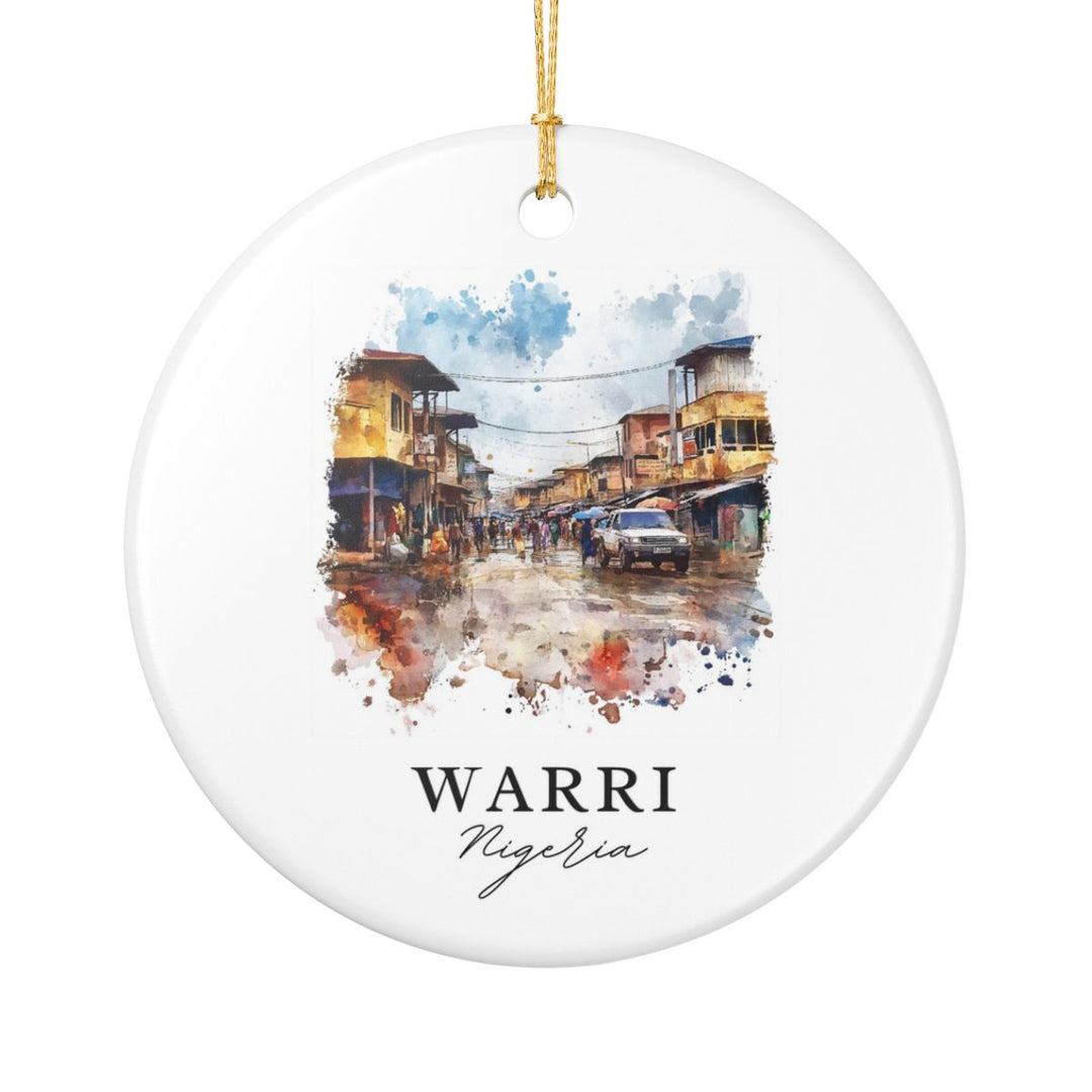 Warri Nigeria Ornament: Unique Warri Souvenir, Warri Nigeria Xmas Decor, and Authentic Warri Gift