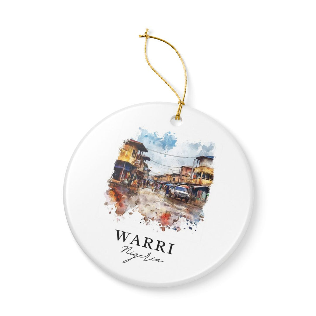 Warri Nigeria Ornament: Unique Warri Souvenir, Warri Nigeria Xmas Decor, and Authentic Warri Gift