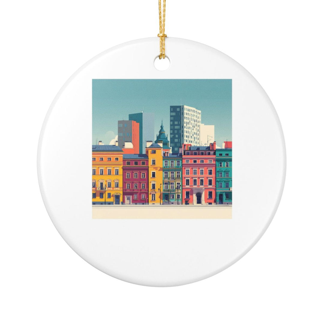 Warsaw Poland Ornament: Unique Warsaw Souvenir, Warsaw Poland Xmas Decor, and Authentic Warsaw Gift