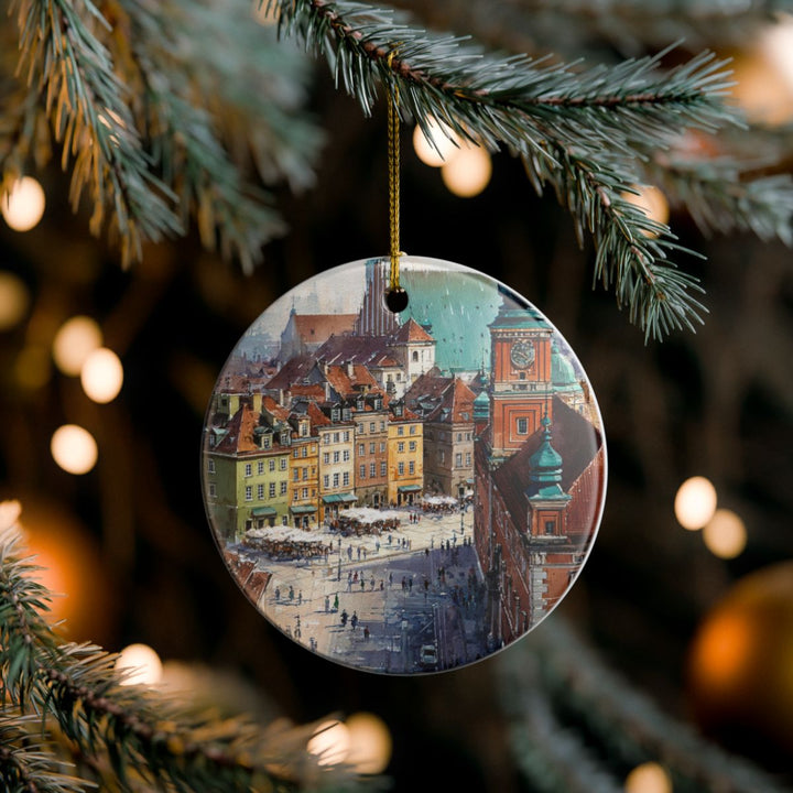 Warsaw Poland Ornament: Unique Warsaw Souvenir, Warsaw Poland Xmas Decor, and Authentic Warsaw Gift