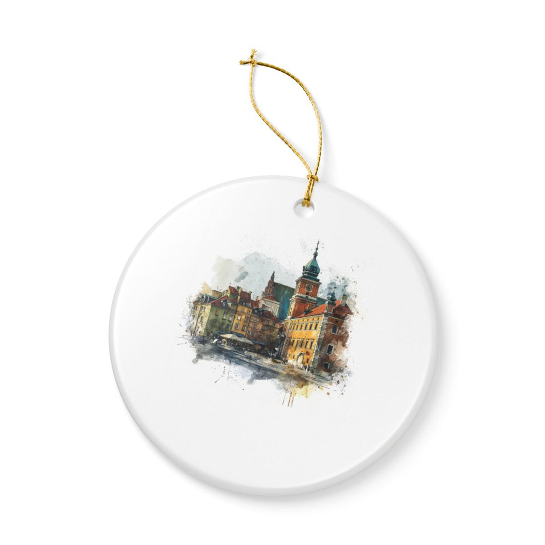Warsaw Poland Ornament: Unique Warsaw Souvenir, Warsaw Poland Xmas Decor, and Authentic Warsaw Gift