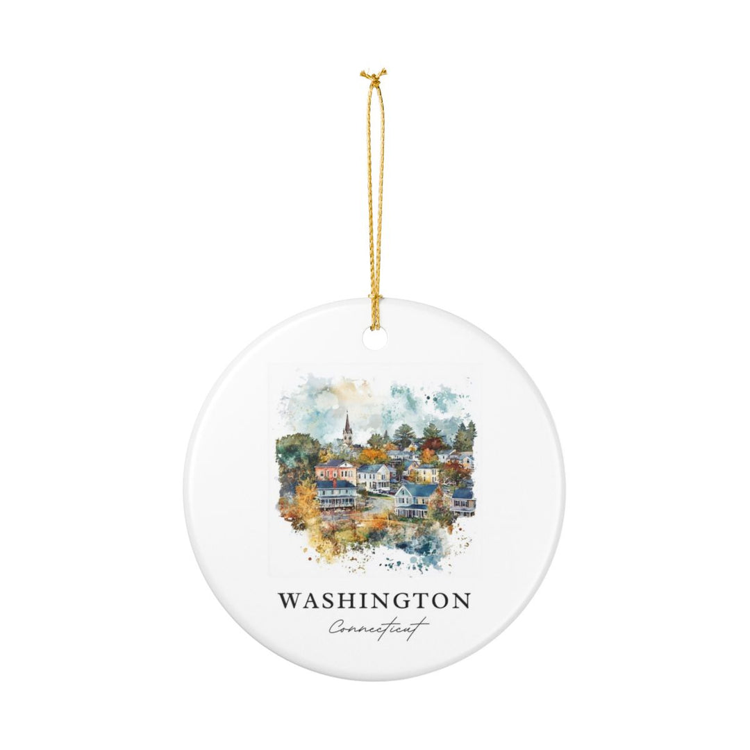 Washington Connecticut USA Ornament: Unique Washington Souvenir, Washington Connecticut Xmas Decor, and Authentic Washington Gift