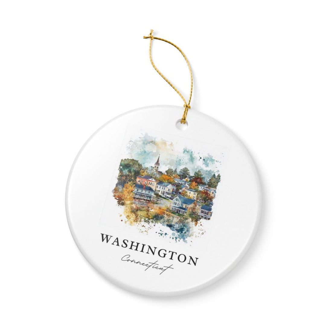 Washington Connecticut USA Ornament: Unique Washington Souvenir, Washington Connecticut Xmas Decor, and Authentic Washington Gift