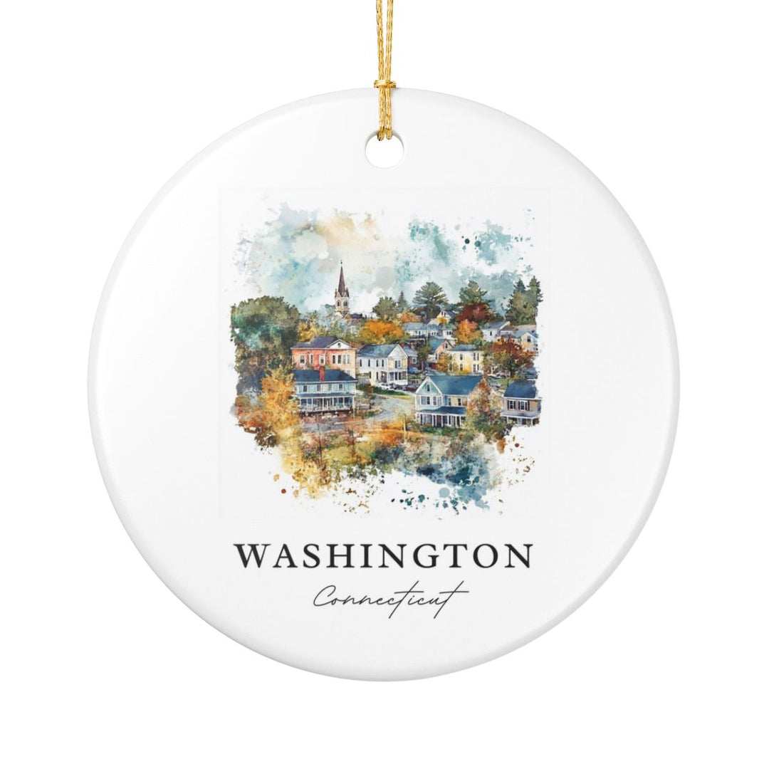 Washington Connecticut USA Ornament: Unique Washington Souvenir, Washington Connecticut Xmas Decor, and Authentic Washington Gift