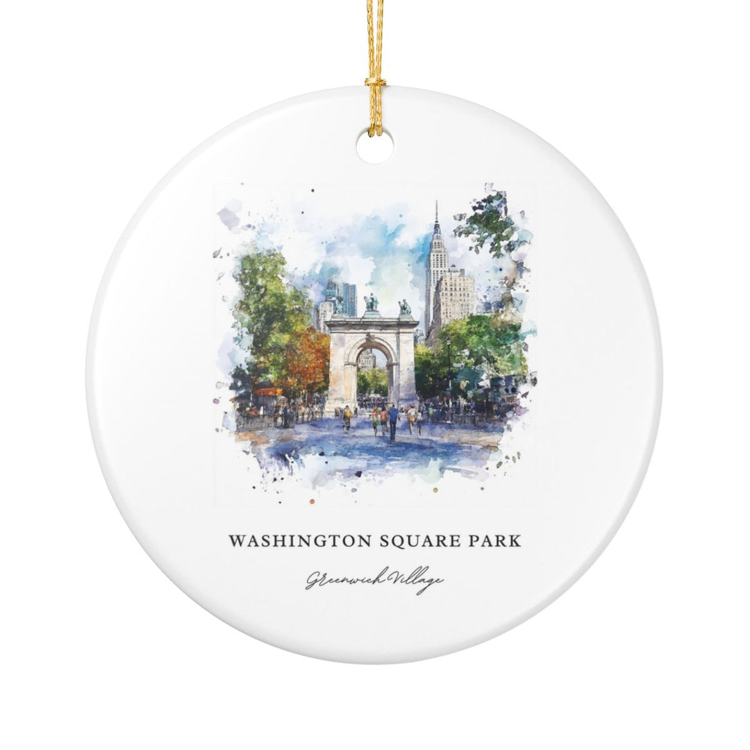 Washington Square Park New York Ornament: Unique Washington Square Park Souvenir, Washington Square Park New York Xmas Decor