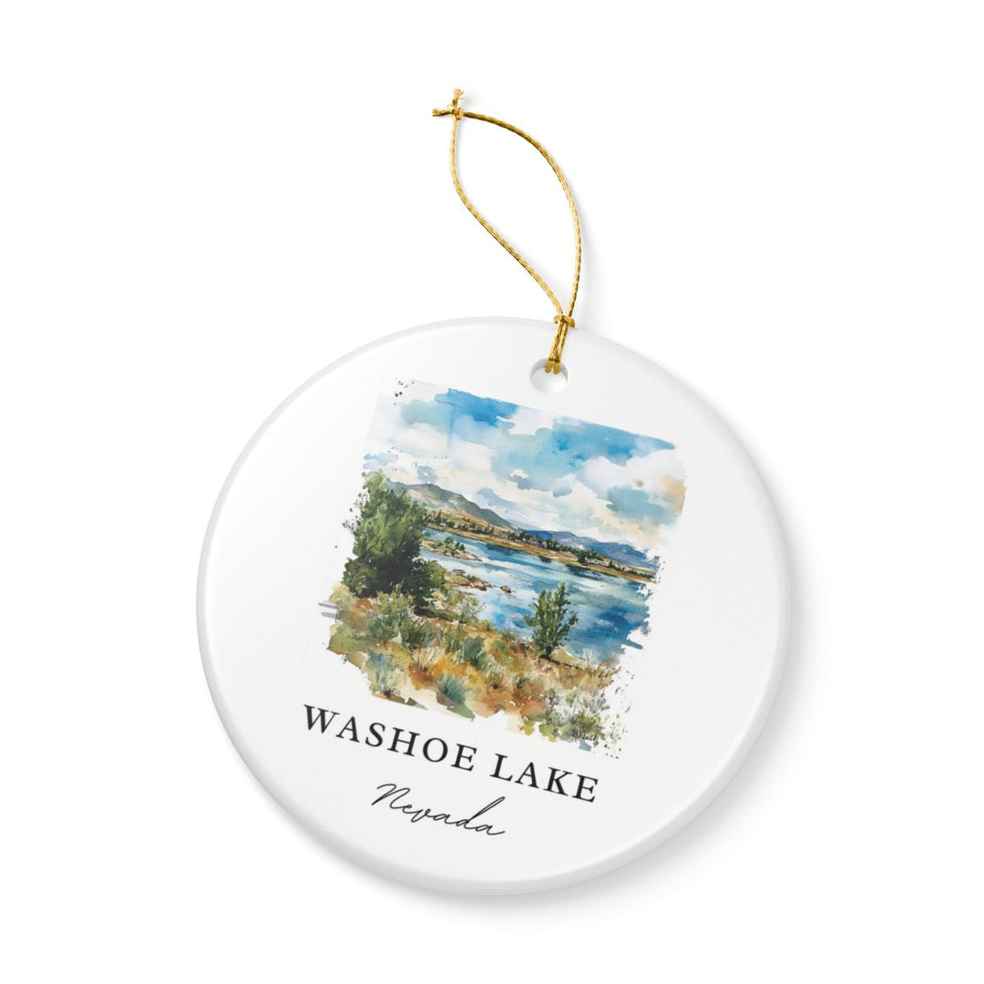 Washoe Lake Nevada USA Ornament: Unique Washoe Lake Souvenir, Washoe Lake Nevada Xmas Decor, and Authentic Washoe Lake Gift