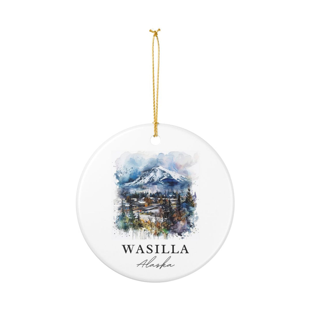 Wasilla Alaska Ornament: Unique Wasilla Alaska Souvenir, Wasilla Alaska Xmas Decor, and Authentic Wasilla Alaska Gift