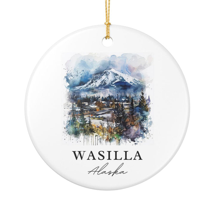 Wasilla Alaska Ornament: Unique Wasilla Alaska Souvenir, Wasilla Alaska Xmas Decor, and Authentic Wasilla Alaska Gift